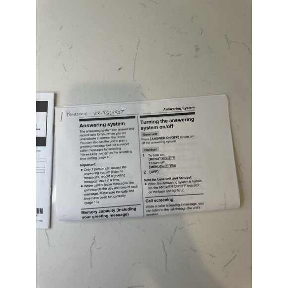 Panasonic KX-TG885SK Link2Cell Bluetooth Cordless Phone System 5 Handsets - Picture 9 of 10